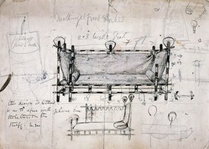 Dizájn kanapéhoz alkotó: Dante Gabriel Charles Rossetti