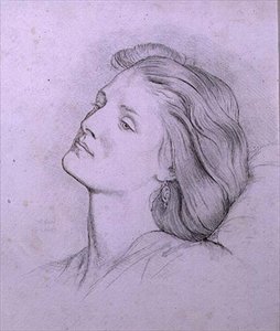 Fanny Cornforth vezetője (ceruza és kréta) alkotó: Dante Gabriel Charles Rossetti