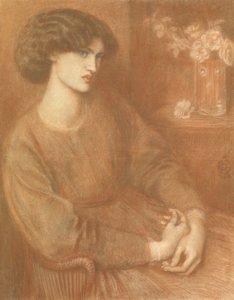 Jane Morris, 1868 (színes kréták) alkotó: Dante Gabriel Charles Rossetti
