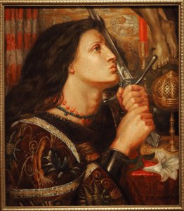 Jeanne of Arc megcsókolja a szabadulás illatát alkotó: Dante Gabriel Charles Rossetti