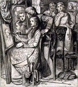 Szerelem tükör vagy példabeszéd a szerelemről, 1850-1852 alkotó: Dante Gabriel Charles Rossetti