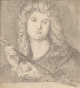 Tanulmány a Venus Verticordia számára. alkotó: Dante Gabriel Charles Rossetti