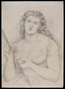Tanulmány a "Venus Verticordia" számára, 1863-64 körül alkotó: Dante Gabriel Charles Rossetti