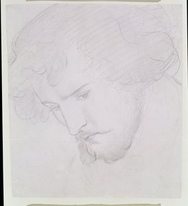 Dávid magva – Tanulmány Dávidnak, 1859-1862 alkotó: Dante Gabriel Charles Rossetti
