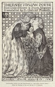 Kiadatlan terv a The Early Italian Poets címlapjához alkotó: Dante Gabriel Charles Rossetti