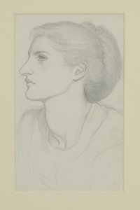 Womans Head, 1865-70 alkotó: Dante Gabriel Charles Rossetti