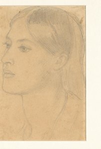női fej alkotó: Dante Gabriel Rossetti (attributed to)