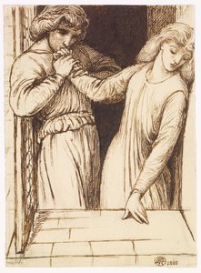 Hamlet és Ophelia - Kompozíciós tanulmány alkotó: Dante Gabriel Rossetti