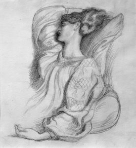 Jane Morris izlandi ruhában alkotó: Dante Gabriel Charles Rossetti