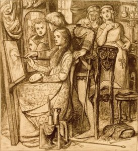 Szerelem Tükör alkotó: Dante Gabriel Charles Rossetti