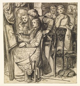 A szerelem tükre vagy a szerelem példázata alkotó: Dante Gabriel Charles Rossetti