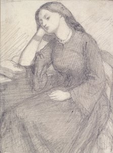 Elizabeth Siddal portréja, ülő, 1840-es évek alkotó: Dante Gabriel Rossetti