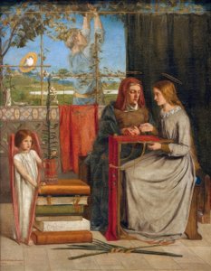 Szűz Mária leánykora alkotó: Dante Gabriel Charles Rossetti
