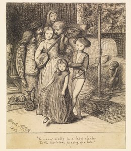 Fürgén táncolni egy hölgy szobájában egy lant érzéki gyönyörére alkotó: Dante Gabriel Rossetti