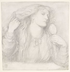 Nő fésülködik a haját, Fanny Cornforth alkotó: Dante Gabriel Rossetti