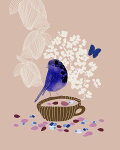 A szeszélyes kék madár tea alkotó: Danushka Abeygoda