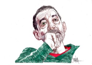 Emanuele Trevi, 2021 (digitális színes ceruzarajz) alkotó: Dariush Radpour
