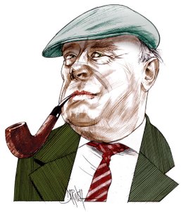 Ernst Von Salamon, 2021 (digitális színes ceruzarajz) alkotó: Dariush Radpour