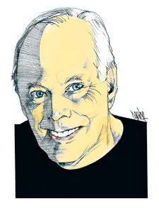 Giorgio Armani, 2023 (digitális színes ceruzarajz)