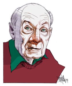 Gustave Thibon, 2014 (digitális színes ceruzarajz) alkotó: Dariush Radpour
