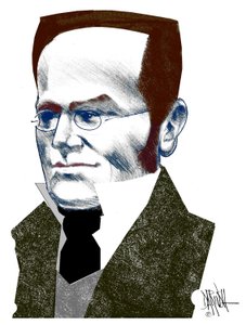 Max Stirner , 2016 (digitális színes ceruzarajz)