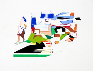 Kennedys (Tájkép), 2019 (gúzs, papír) alkotó: Darren Coffield