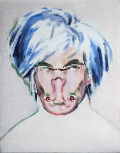 Shockheaded Warhol, 2013 (akril, vászon) alkotó: Darren Coffield