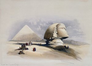 Kilátás a gízai nekropoliszra, metszet David Roberts (1796-1864) terve alapján alkotó: David (after) Roberts