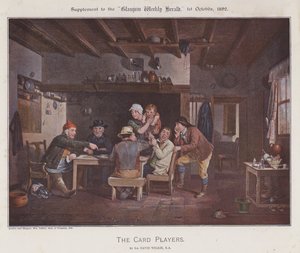 A kártyajátékosok (színes litó) alkotó: David (after) Wilkie