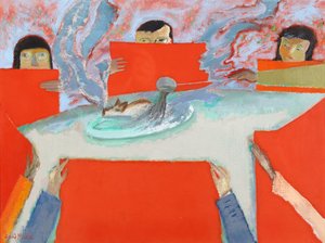 Egy hongkongi vacsorapartin alkotó: David Alan Redpath Michie