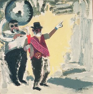 A Criterio Jazz Band vezetése Big Al-lel (olaj, vászon a fedélzeten) alkotó: David Alan Redpath Michie