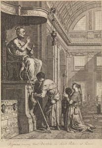 Zarándokok áhítatukat a római St. Petersben