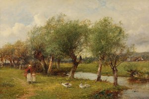A libák etetése alkotó: David Bates