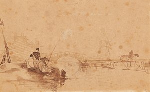 A fogás behozatala (tinta és mosás) alkotó: David Cox