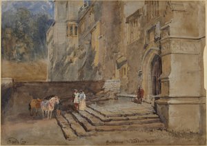 A Haddon Hall bejárata alkotó: David Cox
