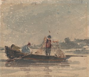 Hálót húzó halászok alkotó: David Cox