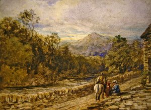 Piacra menni (akvarell papíron) alkotó: David Cox