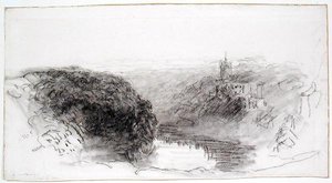 Knaresborough (szén papíron) alkotó: David Cox