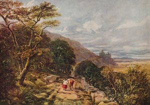 Harlech kastélyhoz vezető vidéki pálya, 19. század, 1938 alkotó: David Cox the elder
