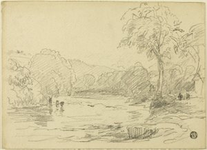 Folyami jelenet alkotó: David Cox the elder