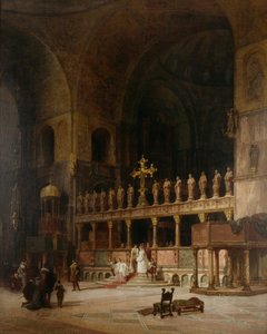 Szent Márk belseje, Velence, 1869. alkotó: David Dalhoff Neal