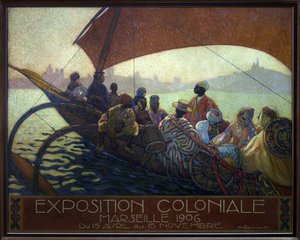 Marseille gyarmati kiállítása 1906-ban. David Dellepiane (1866-1932) festménye, plakátmodell, olaj, vászon