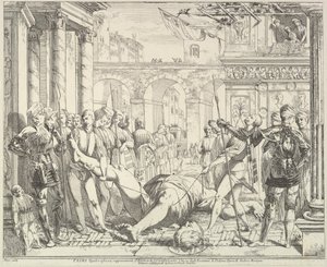 Szent Kristóf mártíromsága, Szent Jakab és Kristóf története a..., 1776-ból. alkotó: David Giovanni