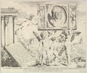 Címlap: Hódolat Mantegnának, Szent Jakab és Kristóf története az erében..., 1776. alkotó: David Giovanni