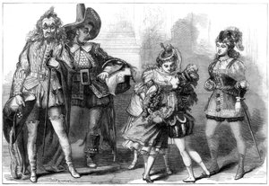 Jelenet a The Babes in the Wood című filmből, a Covent Garden Theatre-ben, London, 1875.