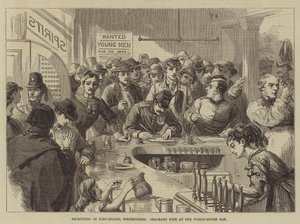 Toborzás a Westminster állambeli King-Streetben, Kite őrmester a Public-House bárban alkotó: David Henry Friston