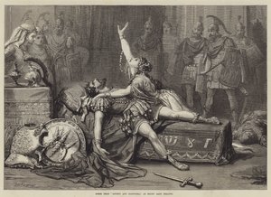 Jelenet az Antonius és Kleopátrából, a Drury Lane Színházban alkotó: David Henry Friston
