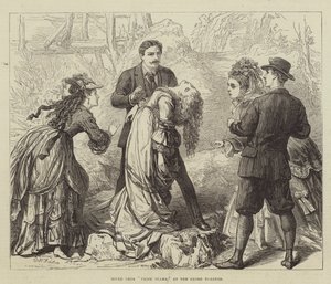 Jelenet a Hamis szégyenből, a Globe Színházban alkotó: David Henry Friston
