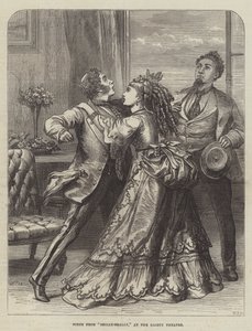 Jelenet a Shilly-Shallyból, a Gaiety Színházban alkotó: David Henry Friston