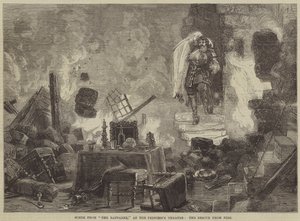 Jelenet a The Rapparee-ból a Princess Theatre-ben, a Mentés a tűzből alkotó: David Henry Friston